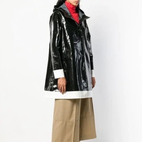 Stutterheim Frame Opal Raincoat Black/White - Picture 8 of 9